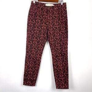 Soft Surroundings Ultimate High Rise Skinny Jeans Leopard Print Women's Size 10